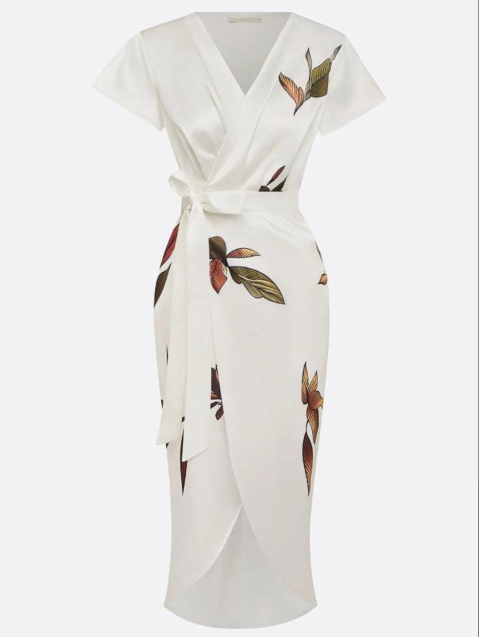 Margaret™ | Robe Portefeuille Florale Élégante