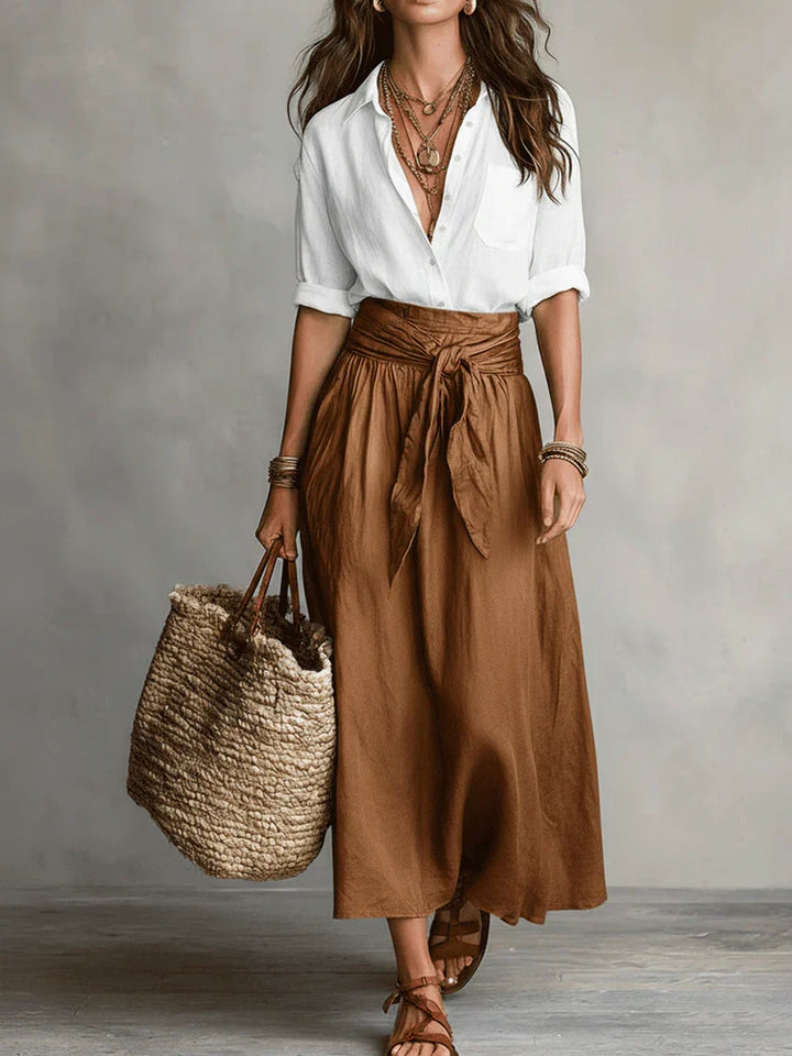 Martina | Elegant and Flowing One-Shoulder Maxi Dress
