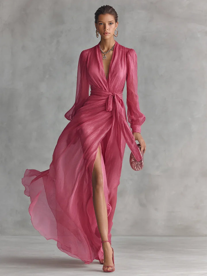 Gloria Robe Maxi avec Encolure en V