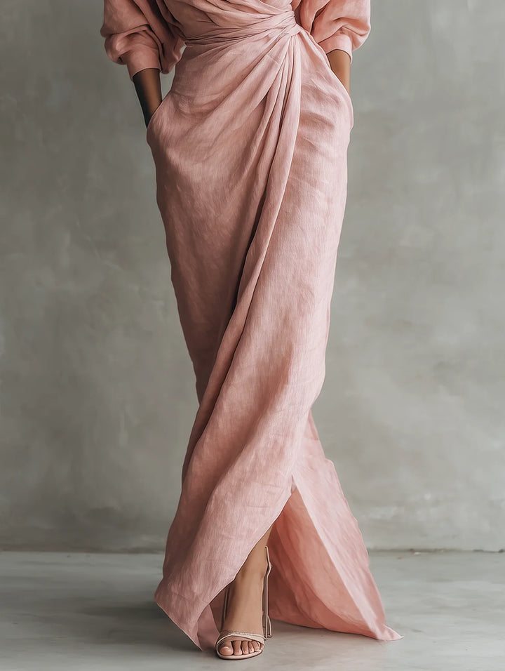 Lorena Robe Maxi avec Encolure en V