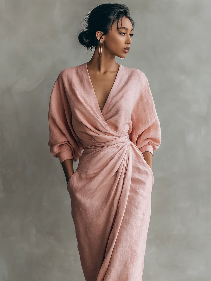 Lorena Robe Maxi avec Encolure en V