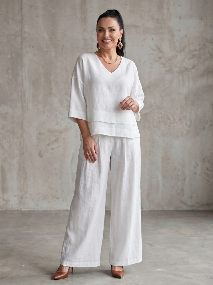 River | Ensemble Haut Superposé et Pantalon Large