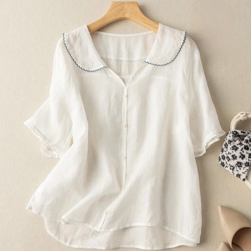 Calliope | Chemisier Vintage avec Détail Boutonné