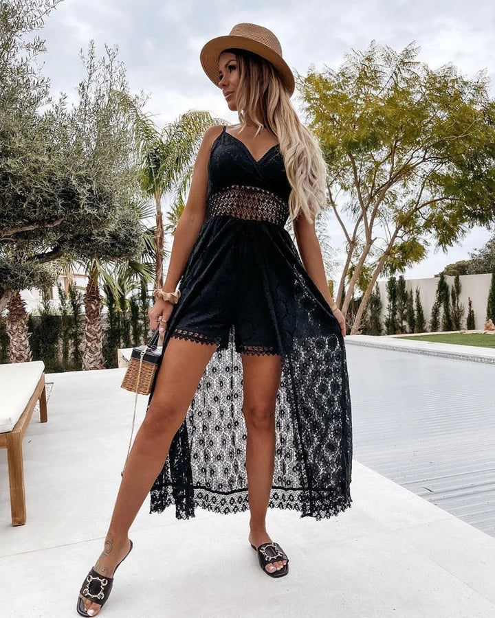 Ianthe | Crochet Detail Wide-Leg Jumpsuit
