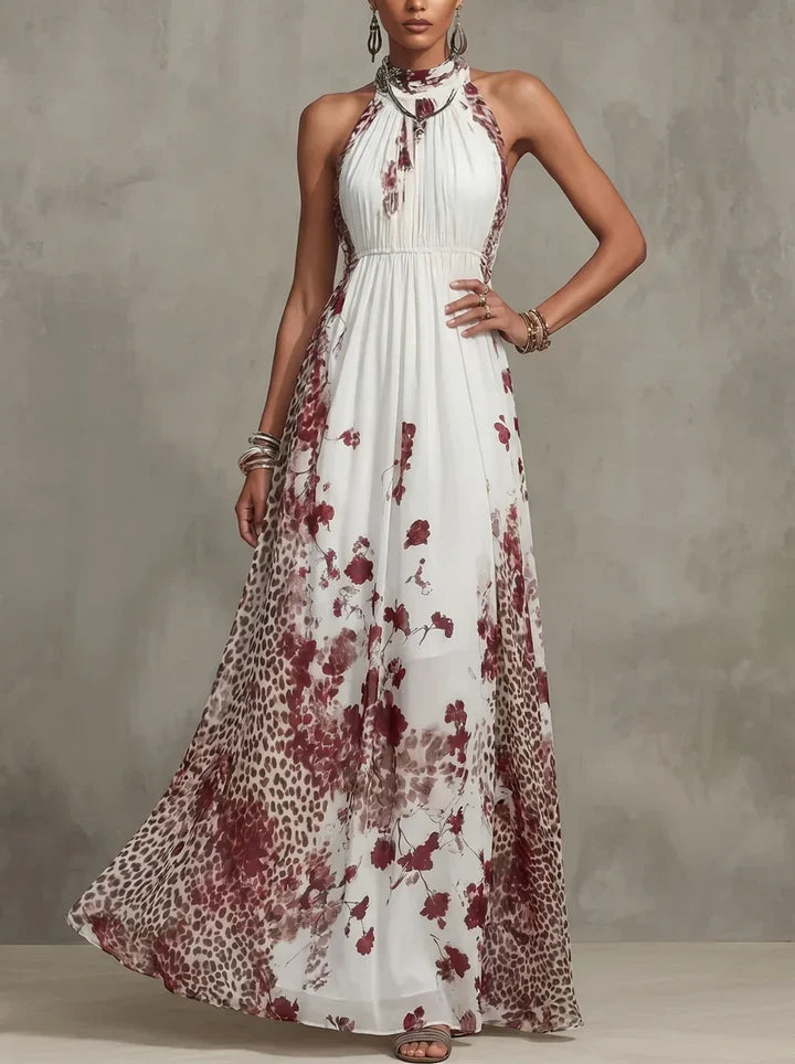 Isabella | Floral Halter Maxi Dress