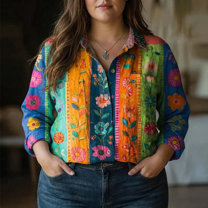 Posy | Blouse Vintage Motif Bohème