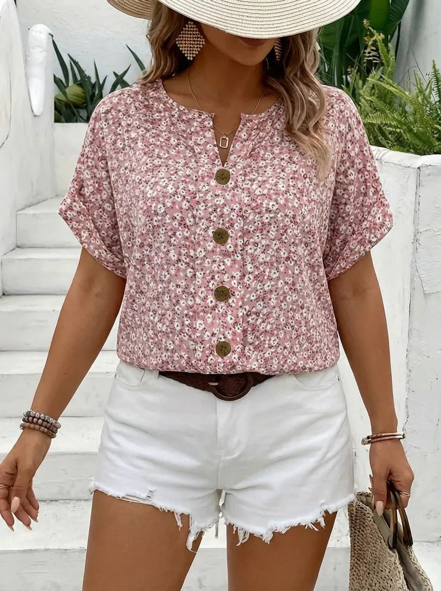 Astrid | Chemisier Chic à Imprimé Floral