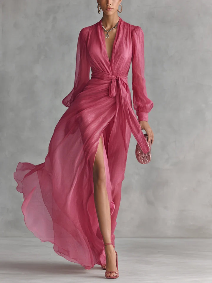 Gloria Robe Maxi avec Encolure en V