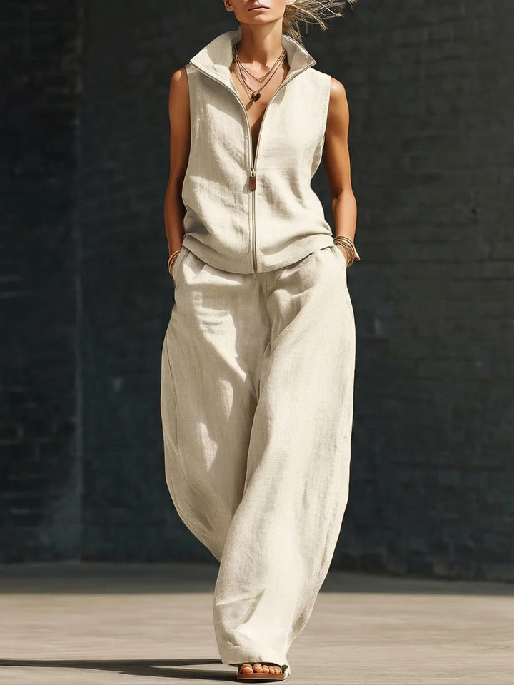 Madison | Linen Blend Two-Piece Set