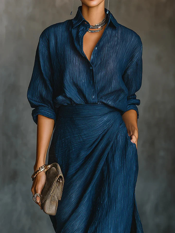Pandora | Draped Two-Piece Maxi Set