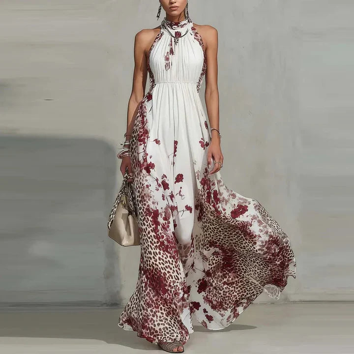 Isabella | Floral Halter Maxi Dress