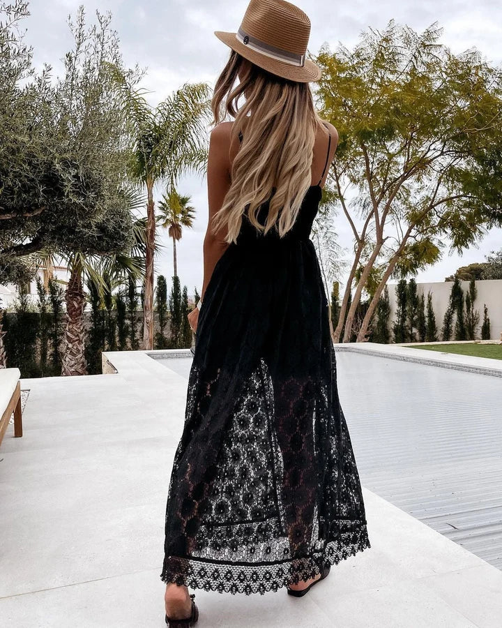 Ianthe | Crochet Detail Wide-Leg Jumpsuit
