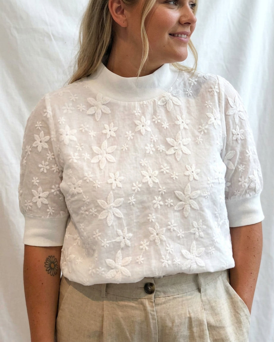 Birdie | Chemisier Floral Col Montant