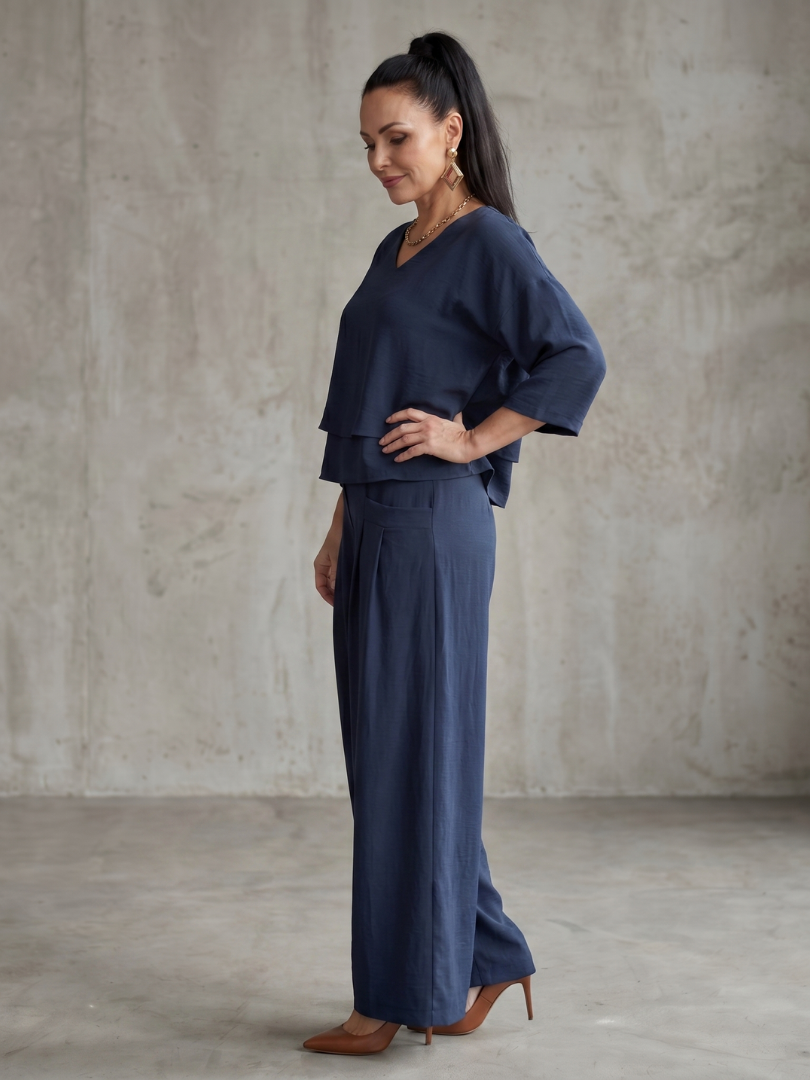River | Ensemble Haut Superposé et Pantalon Large