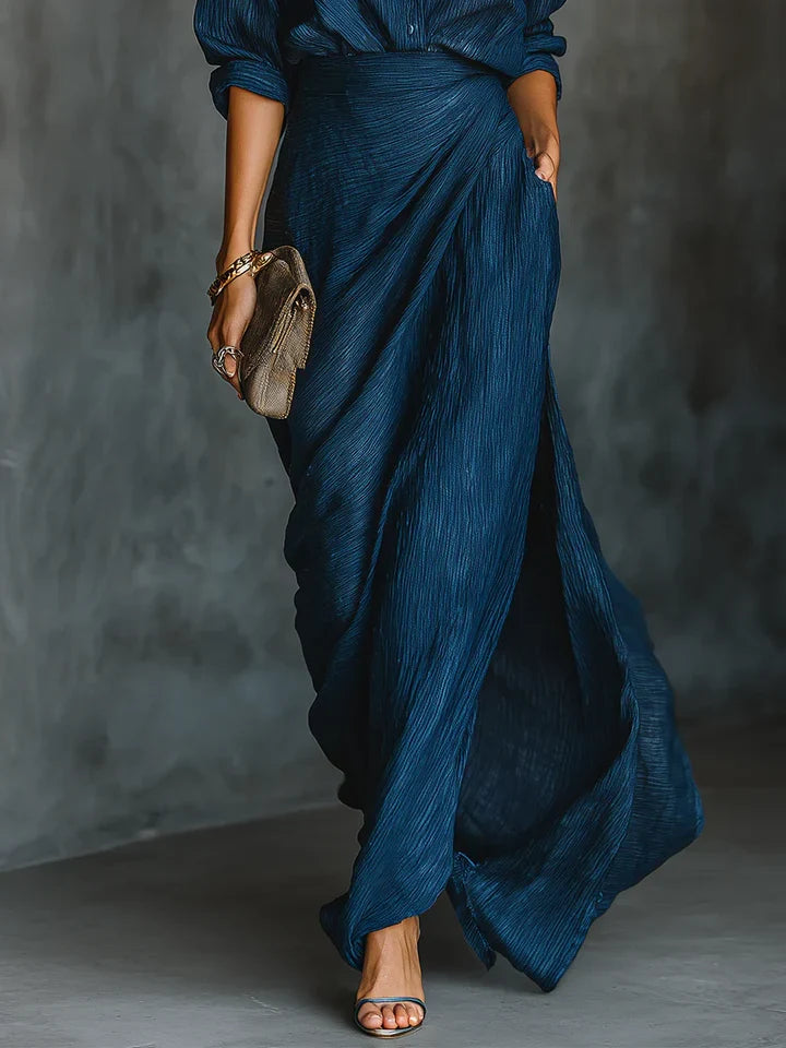 Pandora | Draped Two-Piece Maxi Set