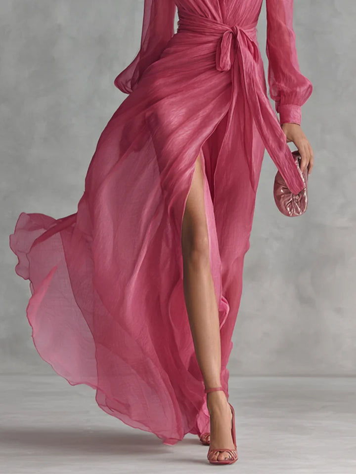 Gloria Robe Maxi avec Encolure en V