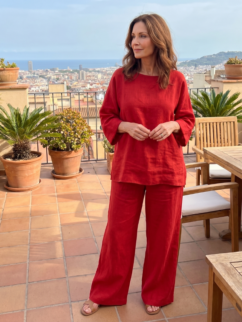 Prue | Tunique Surdimensionnée et Pantalon à Jambes Larges - Ensemble