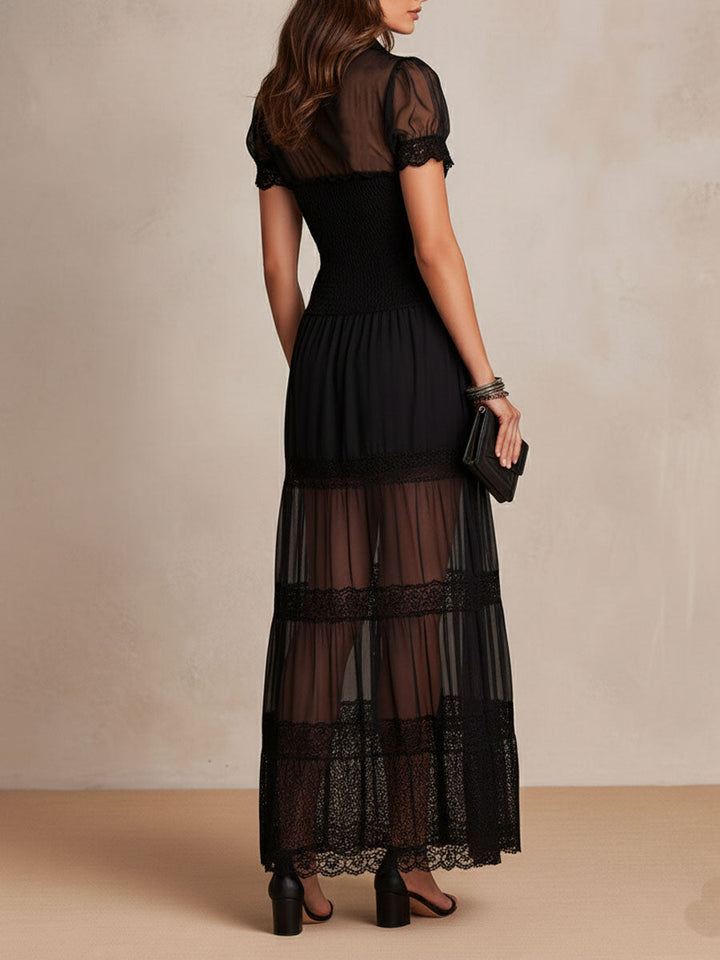 Gillian | Lace Detail Elegant Maxi Dress