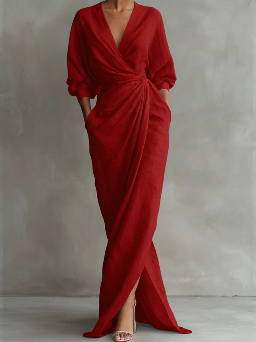 Emma | Linen Blend Maxi Dress