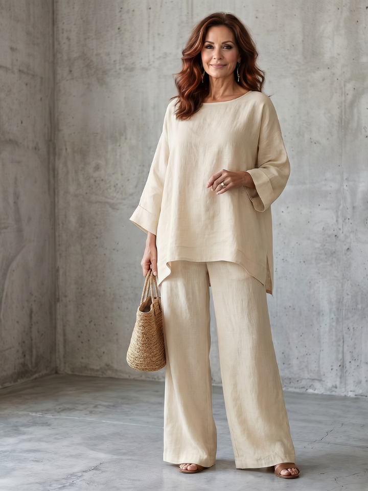 Prue | Tunique Surdimensionnée et Pantalon à Jambes Larges - Ensemble