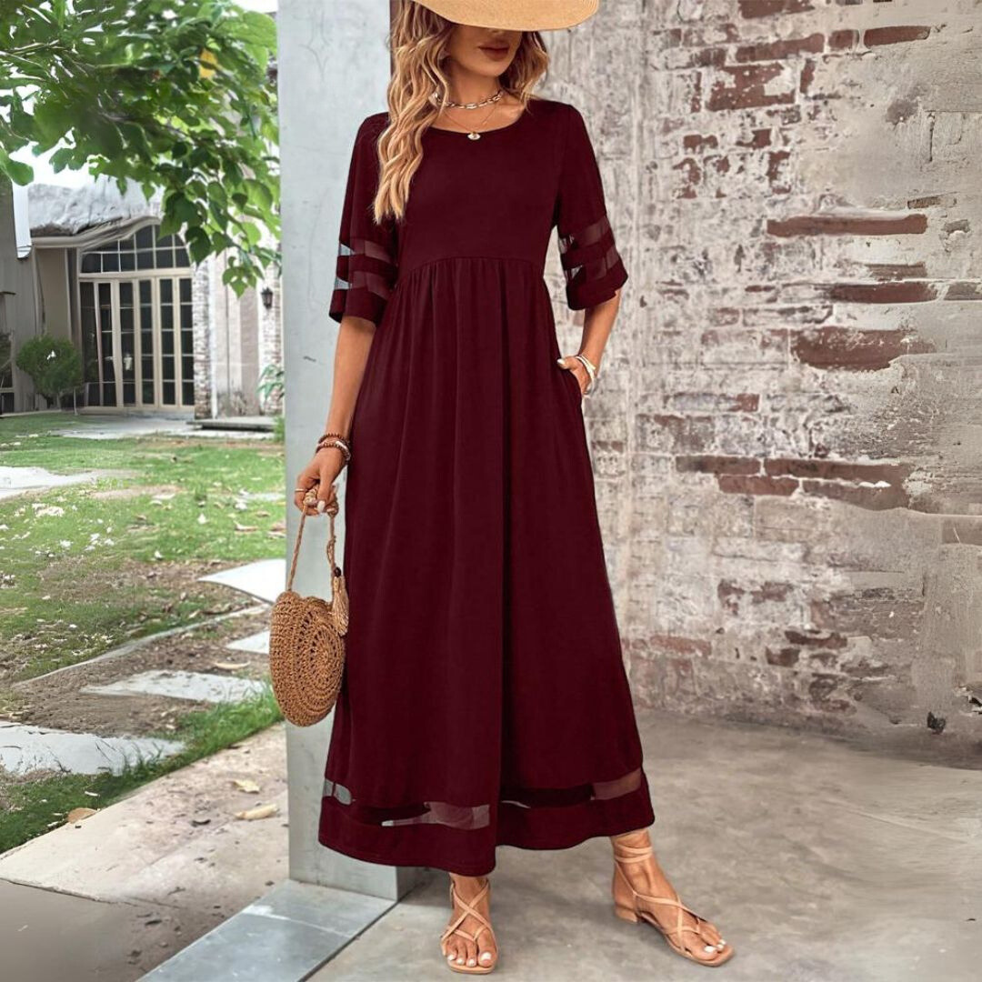 Aubrey™ | Robe Midi Affinante avec Lissage du Ventre