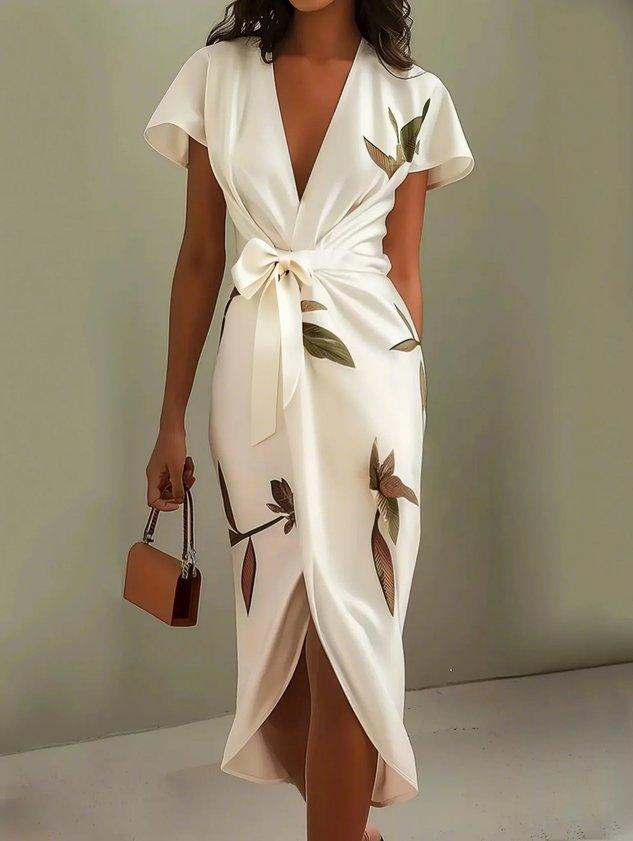Margaret™ | Robe Portefeuille Florale Élégante