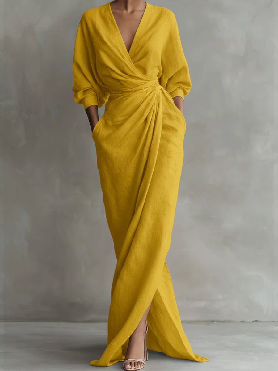 Emma | Linen Blend Maxi Dress