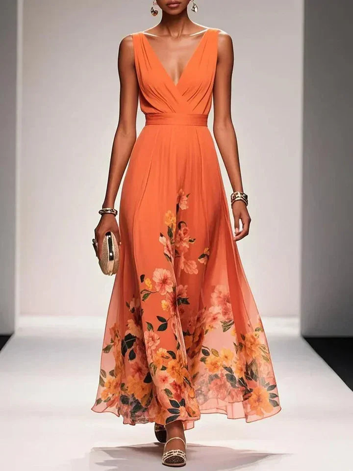Harper | Floral V-Neck Maxi Dress