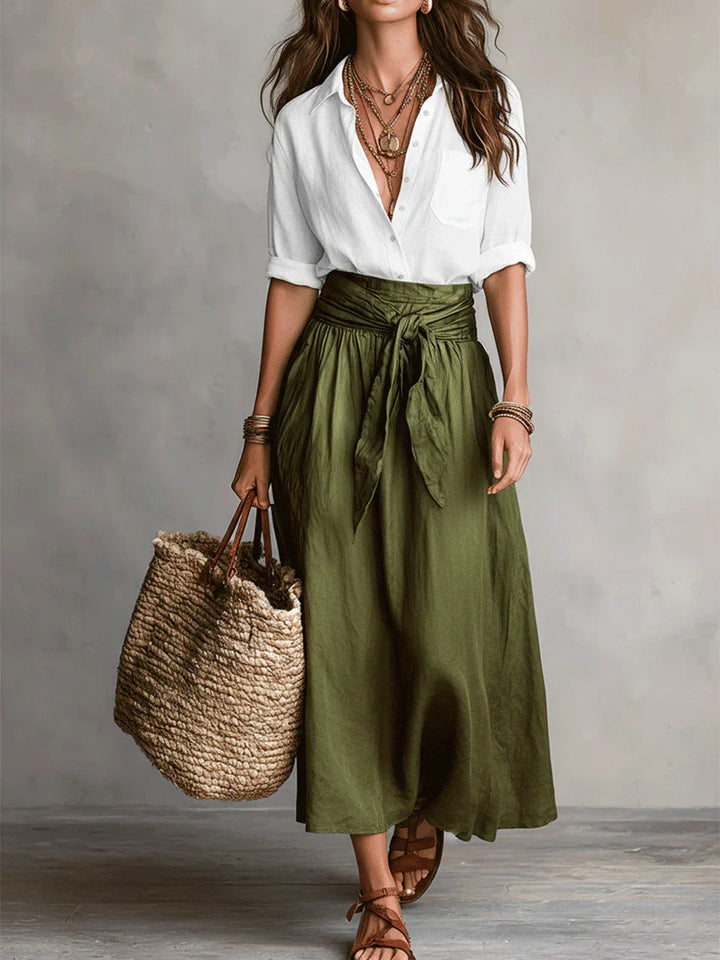 Martina | Elegant and Flowing One-Shoulder Maxi Dress