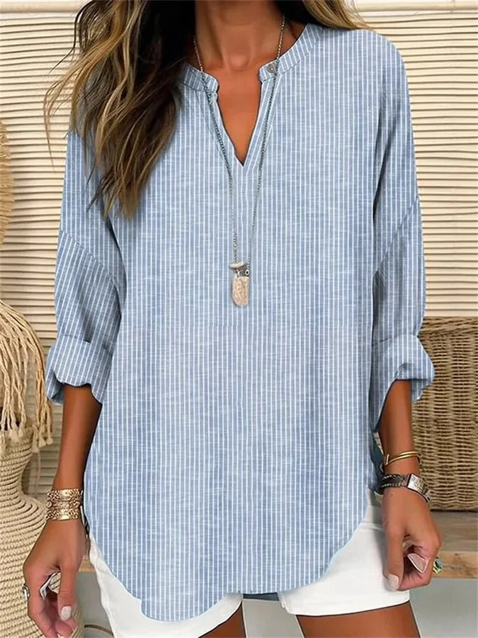 Carys | Chemisier Rayé Tendance