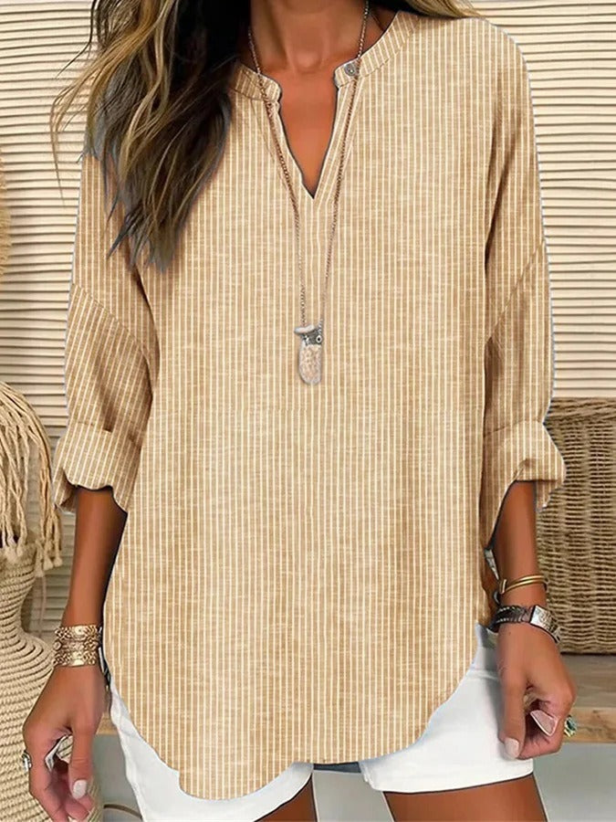 Carys | Chemisier Rayé Tendance