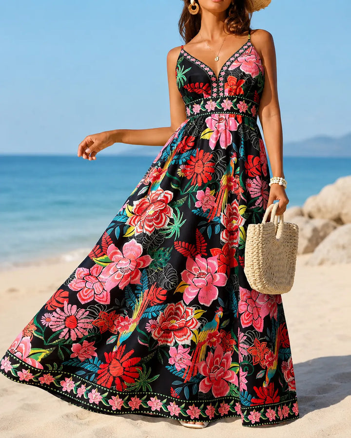 Marbella | Tropical Bloom Maxi Dress