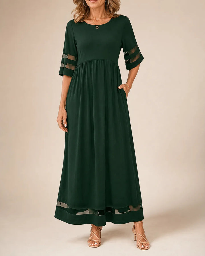 Aubrey™ – Robe Midi Affinante à Ventre Lissé