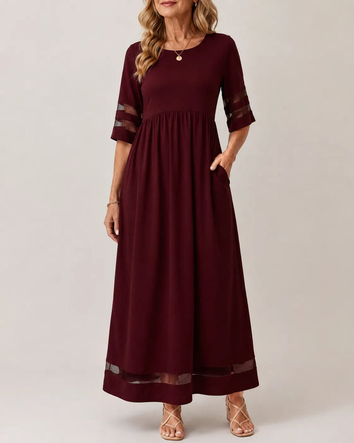 Aubrey™ – Robe Midi Affinante à Ventre Lissé