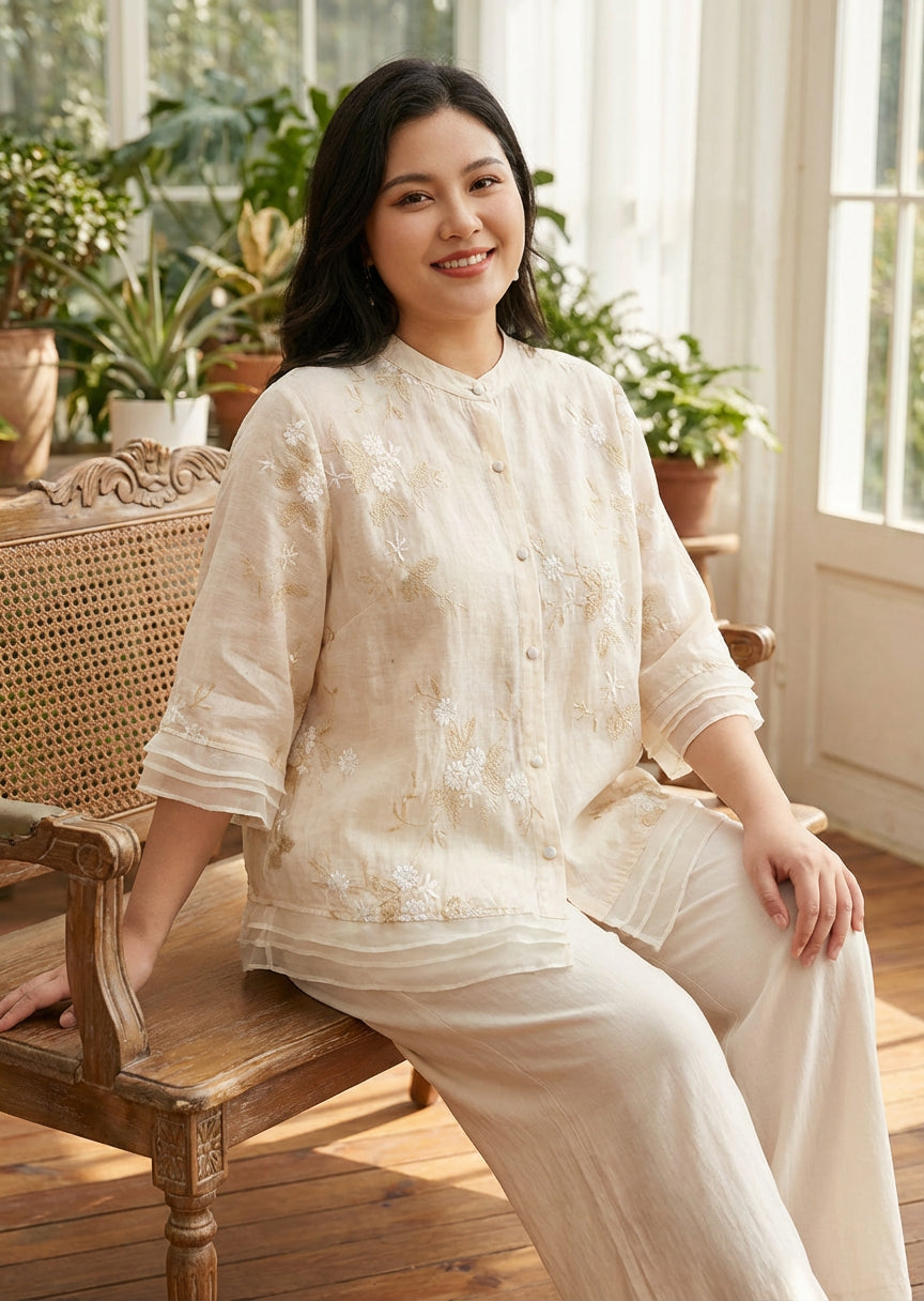 Anouk | Blouse chic aux accents floraux