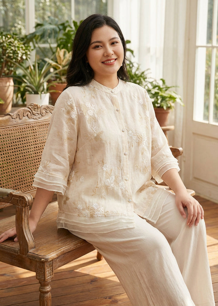 Anouk | Blouse chic aux accents floraux
