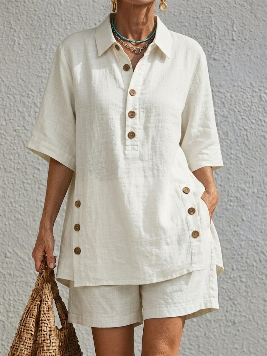 Charlotte | Relaxed Linen Two-Piece Set