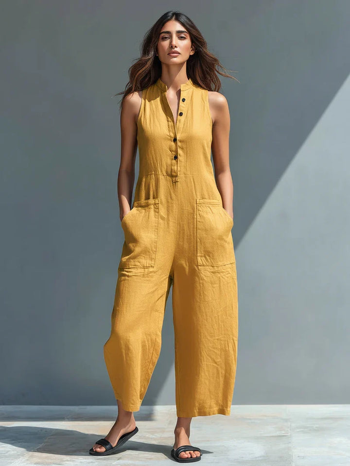 Adele | Fluid Pocket Long Jumpsuit