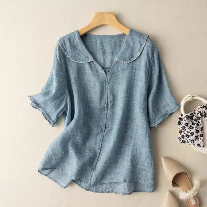 Calliope | Chemisier Vintage avec Détail Boutonné