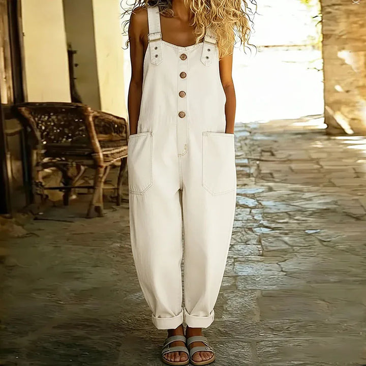 Mae | Salopette denim vintage avec bretelles réglables
