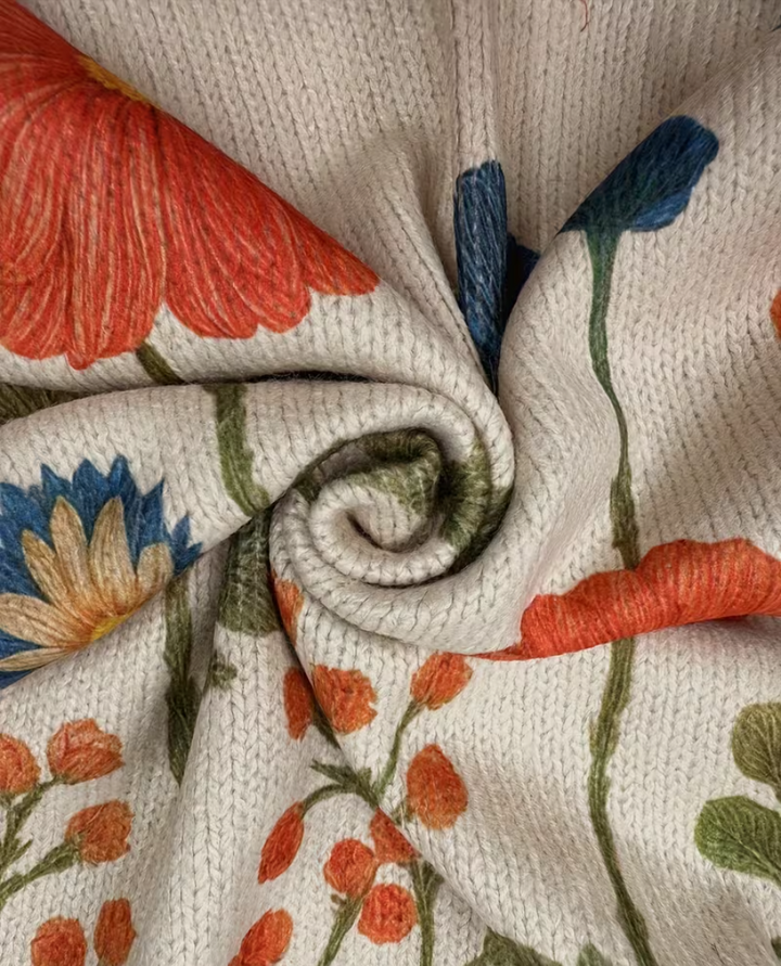 Wrenna™ | Cardigan Zippé Prairie Fleurie