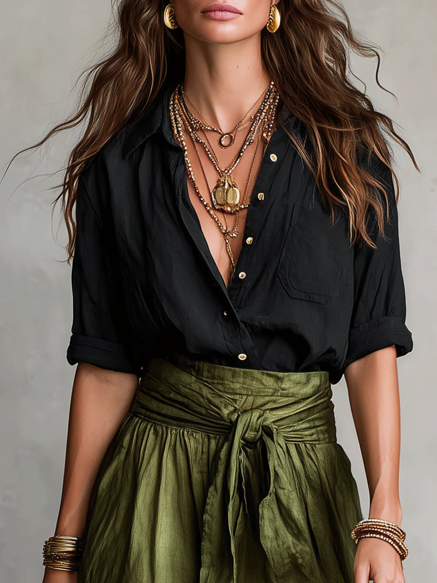 Robe maxi monospalle élégante et fluide