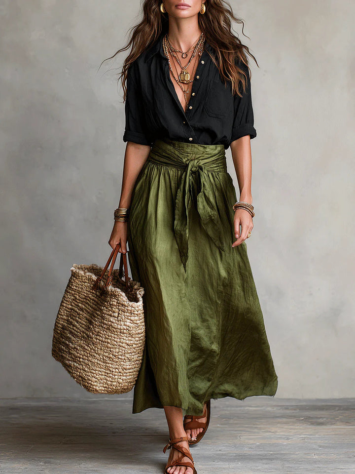 Martina | Elegant and Flowing One-Shoulder Maxi Dress
