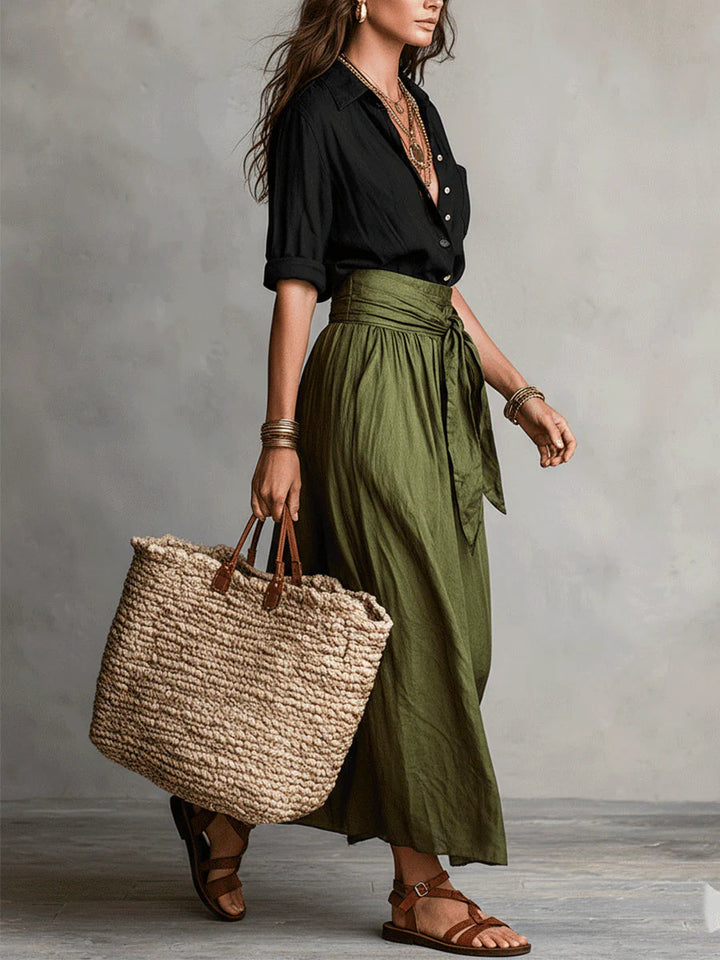 Martina | Elegant and Flowing One-Shoulder Maxi Dress