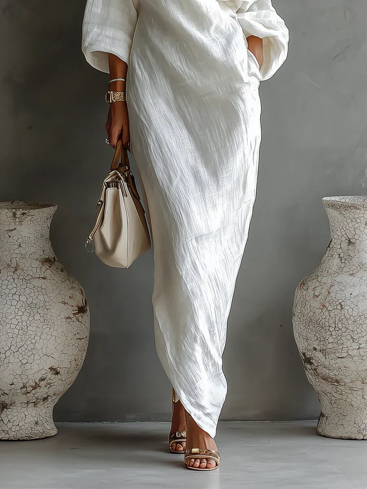 Alondra Robe Élégante à Découpe Asymétrique
