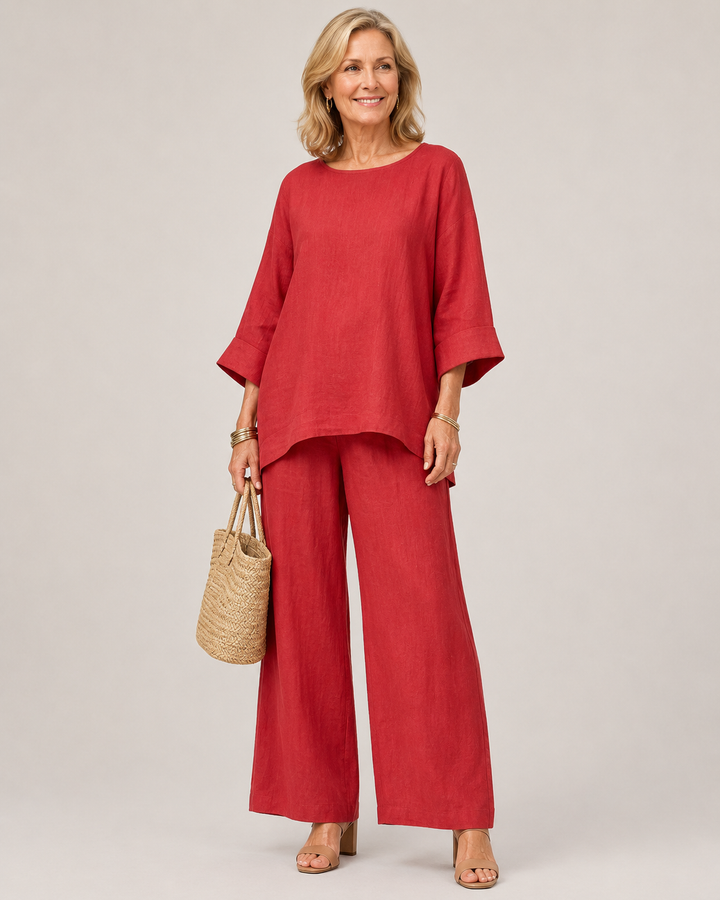 Prue | Tunique Surdimensionnée et Pantalon à Jambes Larges - Ensemble