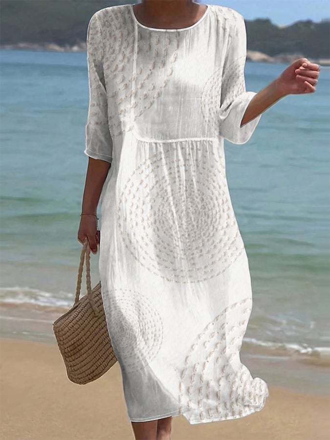 Robe casual brodée pour femme