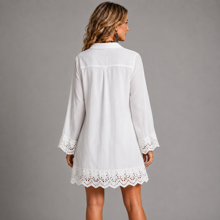Alessia™ | Robe Chemise Mini Blanc