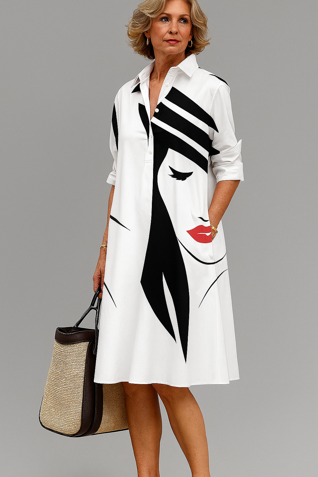 Bona | Robe midi raffinée et élégante
