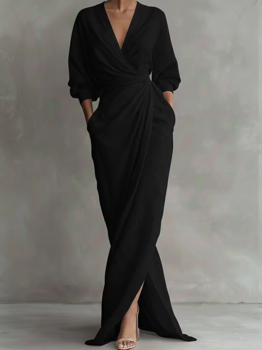 Emma | Linen Blend Maxi Dress